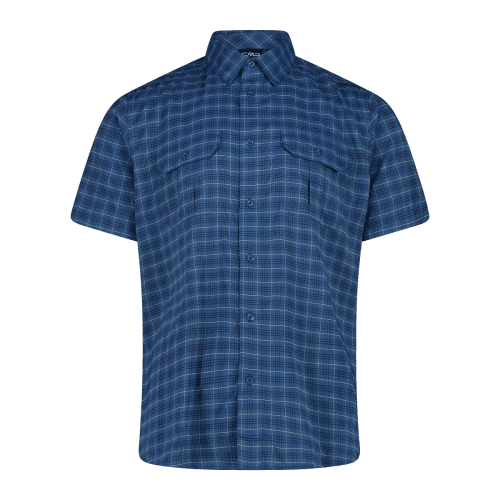 CMP Camicia a maniche corte con fantasia a quadri da Trekking Uomo - Neverland Firenze