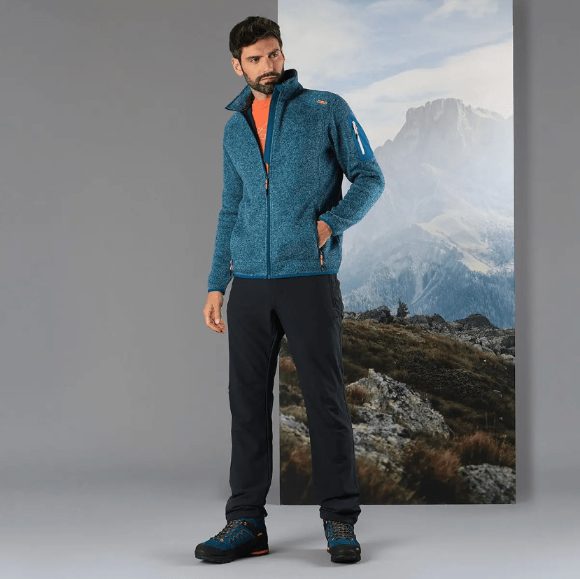 CMP Knit-Tech Mélange - Pile Da Trekking Uomo - Neverland Firenze