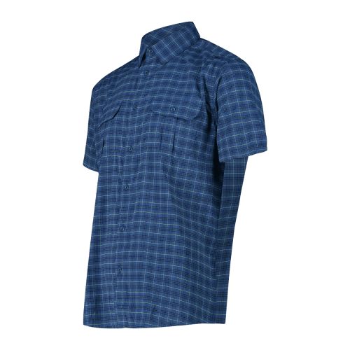CMP Camicia a maniche corte con fantasia a quadri da Trekking Uomo - Neverland Firenze