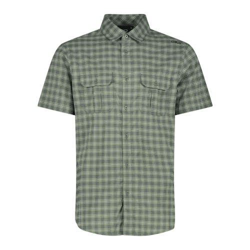 CMP Camicia a maniche corte con fantasia a quadri da Trekking Uomo - Neverland Firenze