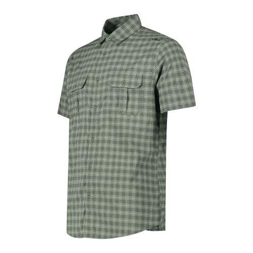 CMP Camicia a maniche corte con fantasia a quadri da Trekking Uomo - Neverland Firenze