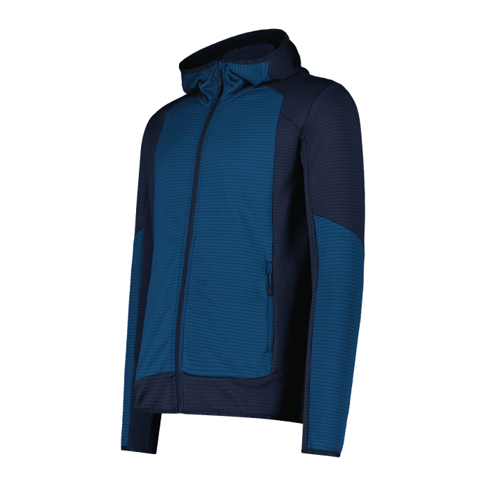 CMP Pile Grid Tech Fz con cappuccio da Trekking Uomo