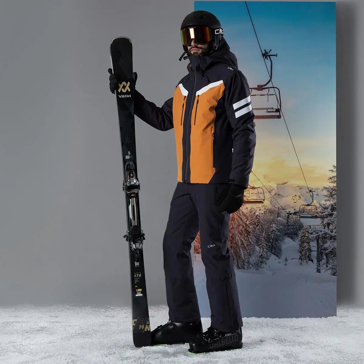 CMP Pantaloni slim fit con bretelle removibili - Sci Uomo - Neverland Firenze
