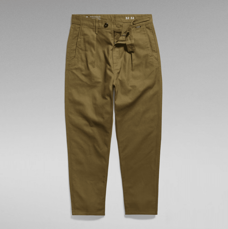 G-STAR RAW PLEATED CHINO RELAXED - Pantalone Lifestyle Uomo - Neverland Firenze