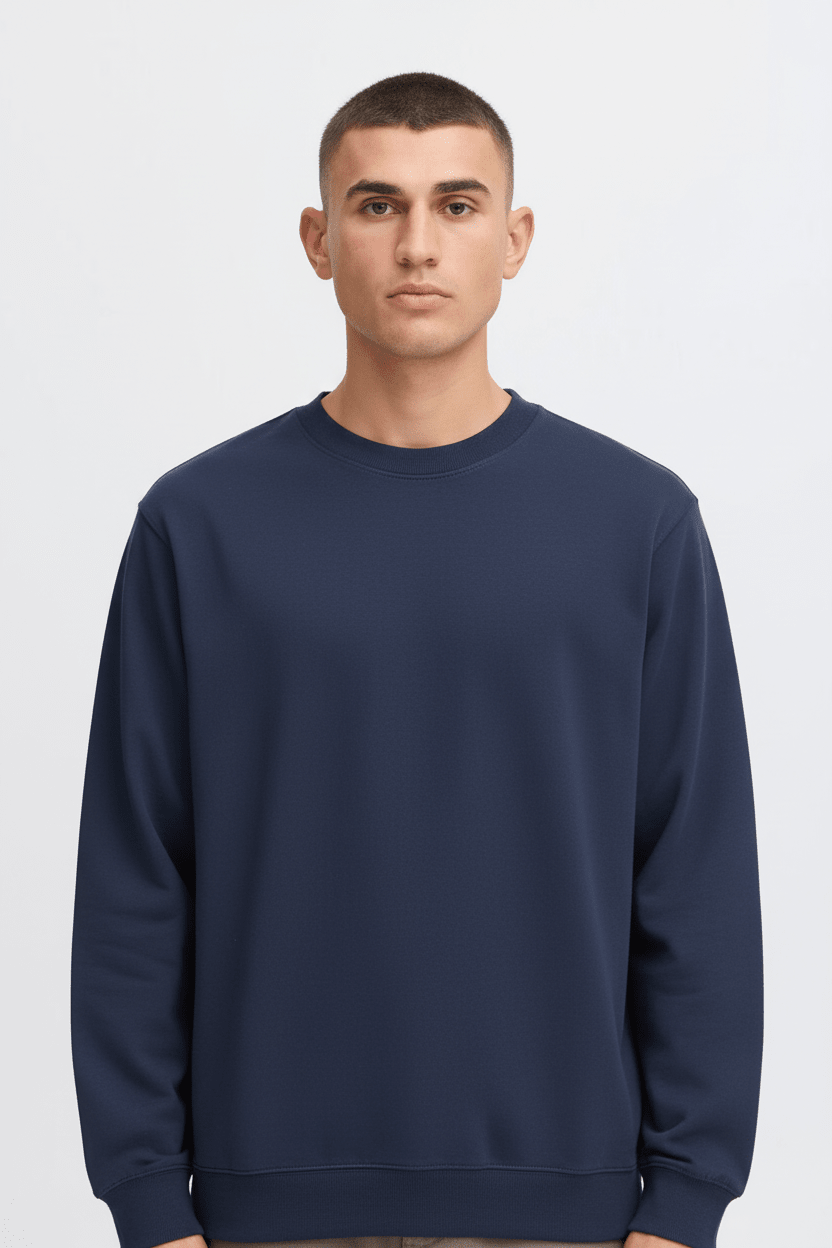 Felpa navy - Mezzobusto frontale