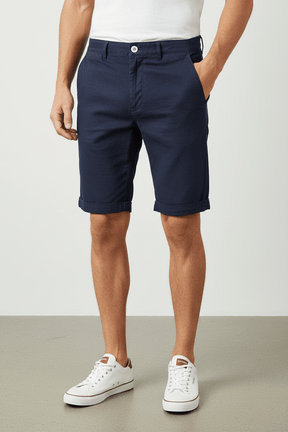 Solid Aurelius Shorts – Blu Navy – Vista Frontale