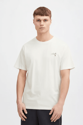 White T-shirt front half-body