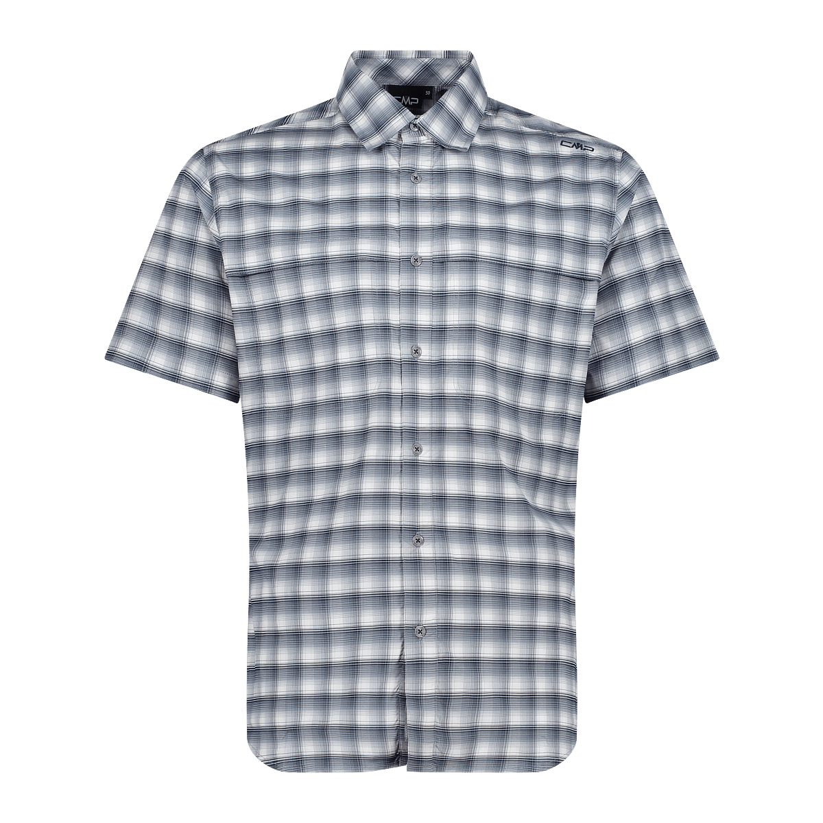 Camicia fantasia check maniche corte Uomo-31T7037-neverland-firenze