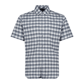 Camicia fantasia check maniche corte Uomo-31T7037-neverland-firenze