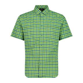 Camicia fantasia check maniche corte Uomo-31T7037-neverland-firenze