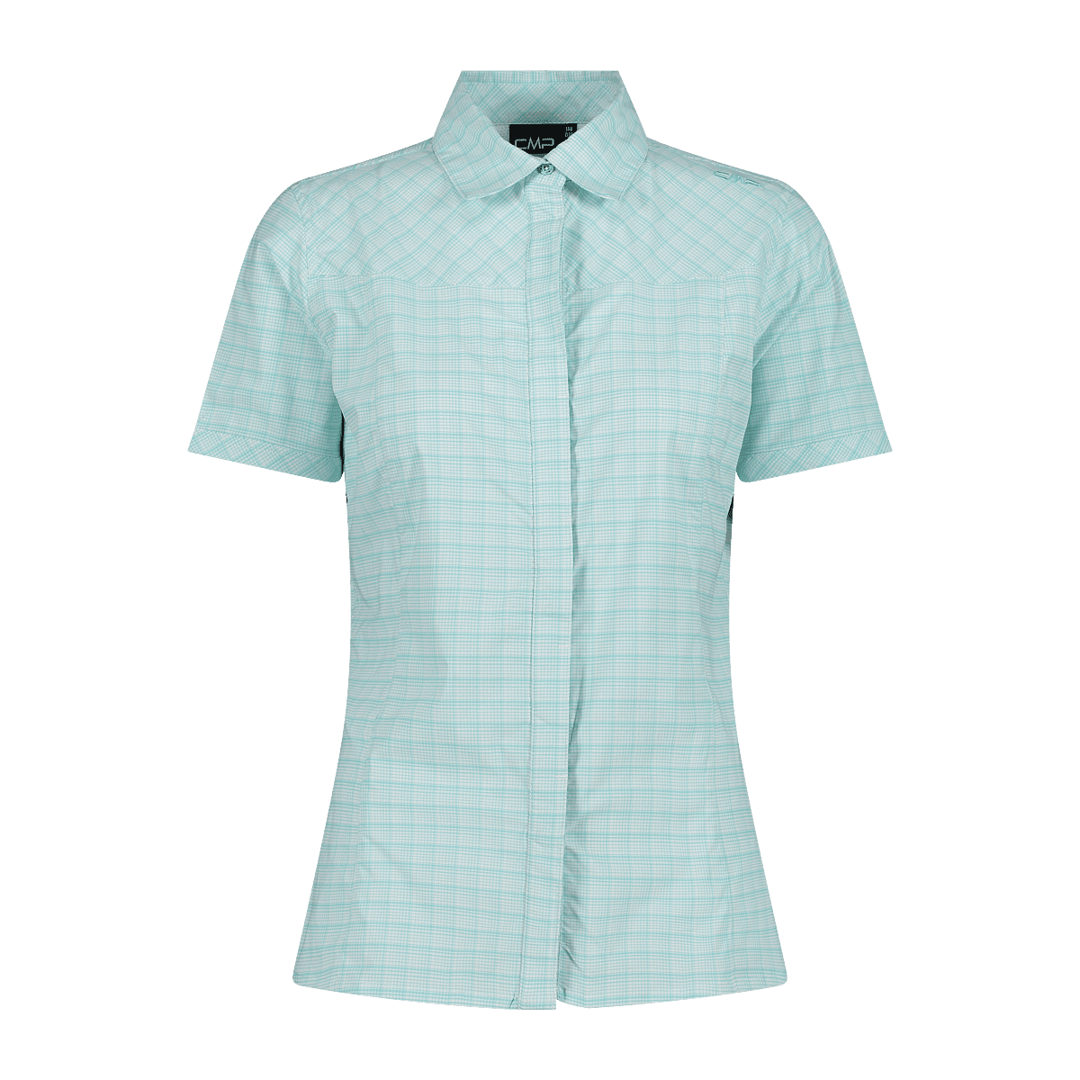 CMP Camicia fantasia check maniche corte Donna-31T7146-neverland-firenze