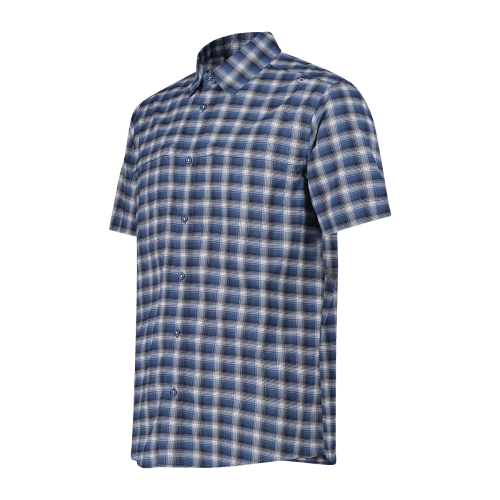Camicia fantasia check maniche corte trekking Uomo - Neverland Firenze
