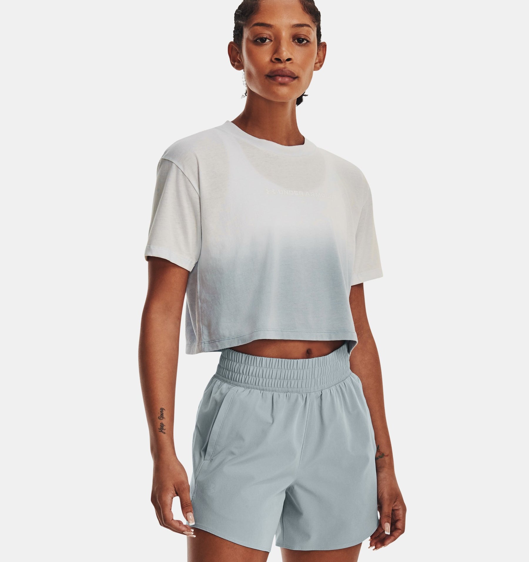Under Armour Branded Dip Dye Crop - Maglia da Allenamento Donna - Neverland Firenze