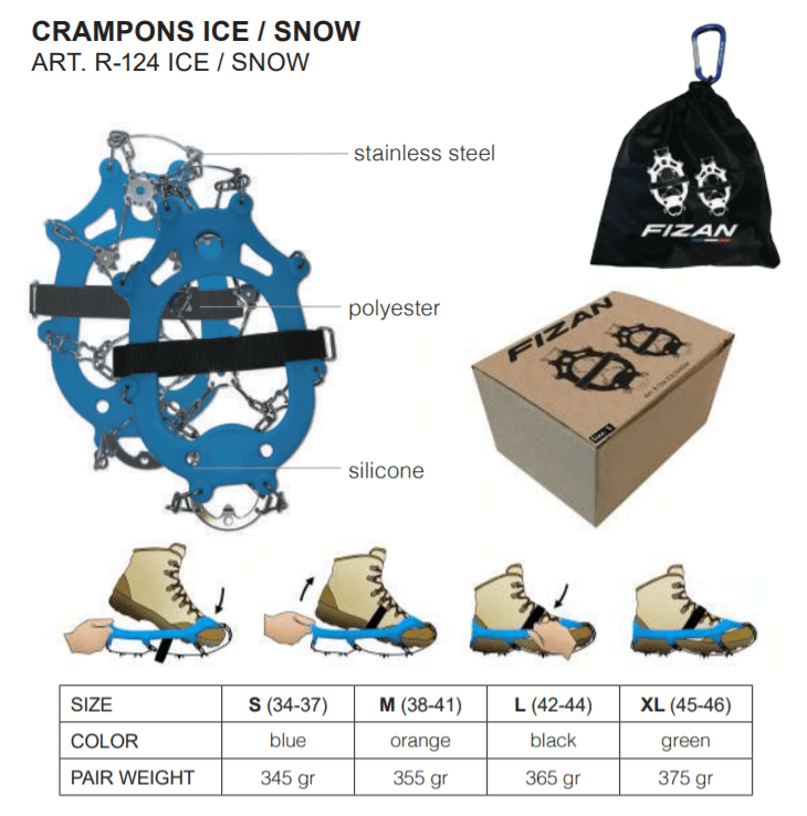 Fizan Crampons Ice/Snow - Ramponi da Trekking - Neverland Firenze