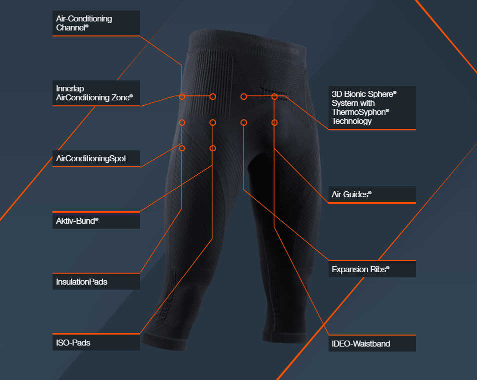 X-BIONIC® ENERGY ACCUMULATOR® 4.0 3/4 PANTS Uomo-Neverland-firenze